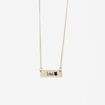 Womens 14K Gold Over Silver Name Necklaces