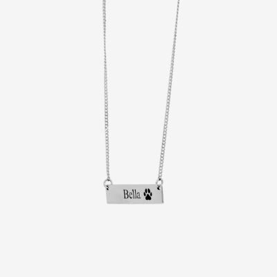 Womens Sterling Silver Inch Name Necklace