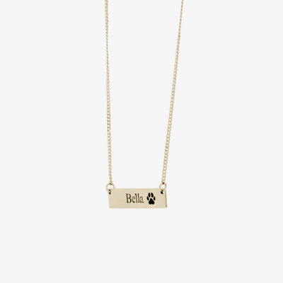 Womens 14K Gold Over Silver Name Necklace