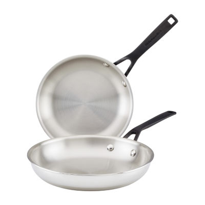 KitchenAid 5-Ply Clad Stainless Steel 2-pc. Frying Pan