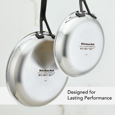 KitchenAid 5-Ply Clad Stainless Steel 2-pc. Frying Pan