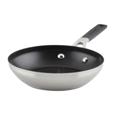 KitchenAid 5-Ply Clad Stainless Steel Induction Frying Pan, 12.25