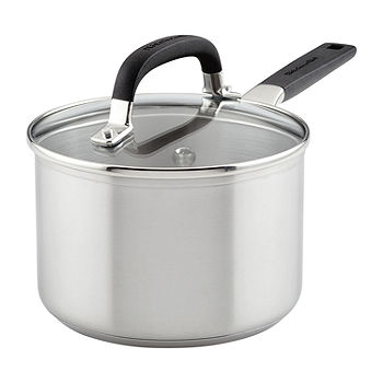 KitchenAid Stainless Steel 2-qt. Saucepan Pan, Color: Silver - JCPenney