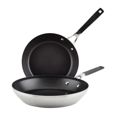 Starfrit 10-pc. Cookware Set with Stainless Steel Handles, Color: Black -  JCPenney