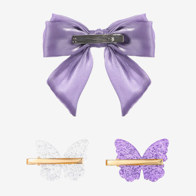 Arizona Butterfly Clips And Bow 3-pc. Womens Hair Goods Set