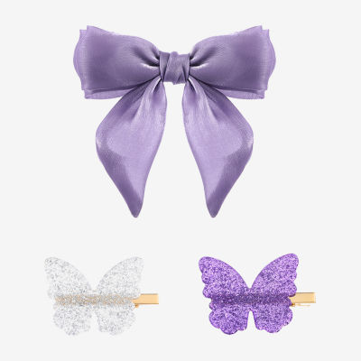 Arizona Butterfly Clips And Bow 3-pc. Womens Hair Goods Set