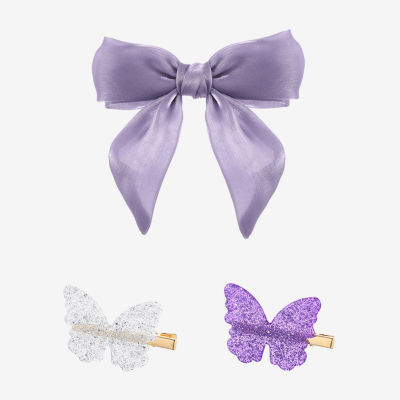 Arizona Butterfly Clips And Bow 3-pc. Womens Hair Goods Set