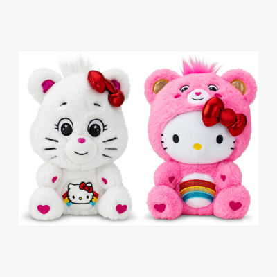 2 Pack Care Bears Hello Kitty 10" Plush