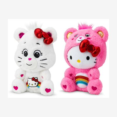 2 Pack Care Bears Hello Kitty 10" Plush