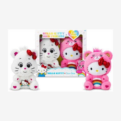 2 Pack Care Bears Hello Kitty 10" Plush