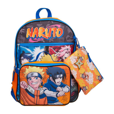Licensed 5 Piece Naruto Backpack Set with Lunch Bag