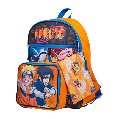 Licensed 5 Piece Naruto Backpack Set with Lunch Bag
