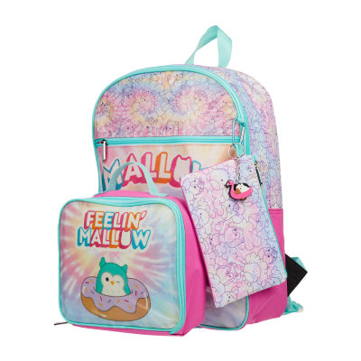 Licensed 5 Piece Squishmallows Feelin Mallow Backpack Set with Lunch Bag