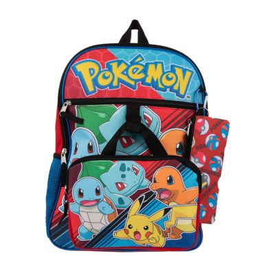 Licensed 5 Piece Pokemon Backpack Set with Utility Pouch
