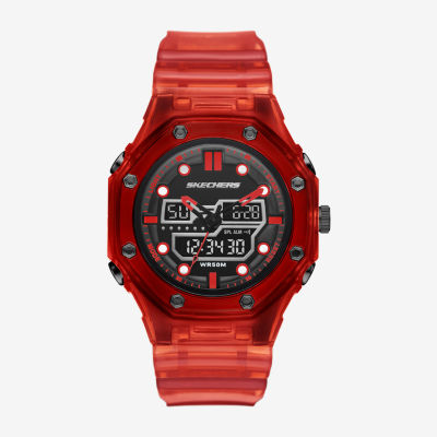 Skechers Matfield Unisex Adult Red Strap Watch Sr1166