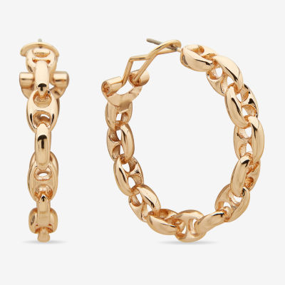 Worthington Link Hoop Earrings