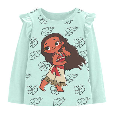 Xtreme Toddler Girls Crew Neck Long Sleeve Moana Graphic T-Shirt