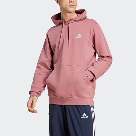 adidas Mens Long Sleeve Hoodie, Large, Red