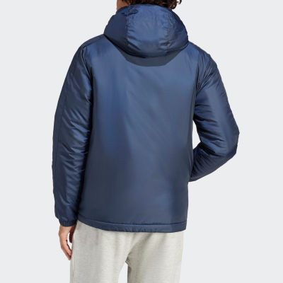 adidas Mens Hooded Midweight Puffer Jacket