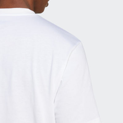 adidas Big and Tall Mens Crew Neck Short Sleeve Regular Fit Graphic T-Shirt