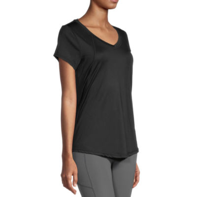 Xersion Womens Performance V Neck Short Sleeve T-Shirt Tall