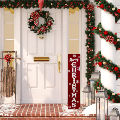 Northlight 36in Red And White Merry Christams And Snow Flake Christmas Holiday Yard Art