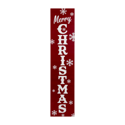 Northlight 36in Red And White Merry Christams And Snow Flake Christmas Yard Art