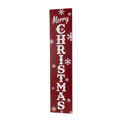 Northlight 36in Red And White Merry Christams And Snow Flake Christmas Holiday Yard Art