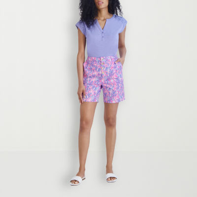 Stella Parker Womens Mid Rise Bermuda Short