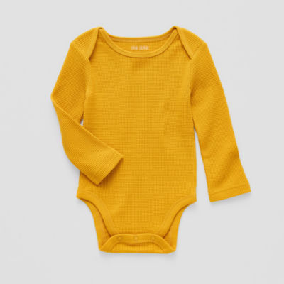 Okie Dokie Waffle Knit Baby Boys Long Sleeve Bodysuit