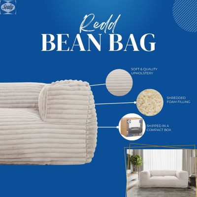 Sealy® Redd Corduroy Memory Foam Bean Bag Sofa-Style Chair