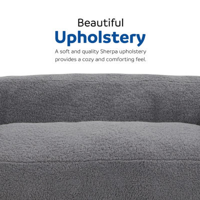 Sealy® Redd Sherpa Memory Foam Bean Bag Sofa-Style Chair