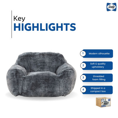 Sealy® Tore Faux Fur Memory Foam Bean Bag Chair