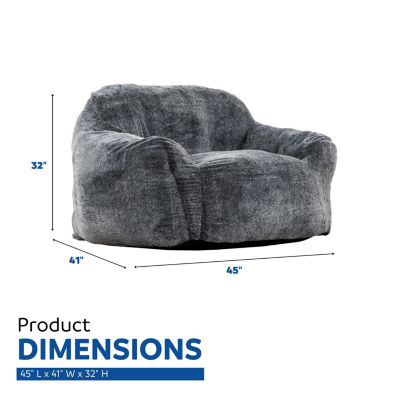 Sealy® Tore Faux Fur Memory Foam Bean Bag Chair