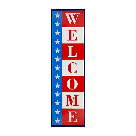 Northlight Americana Welcome Porch Sign, One Size, Red