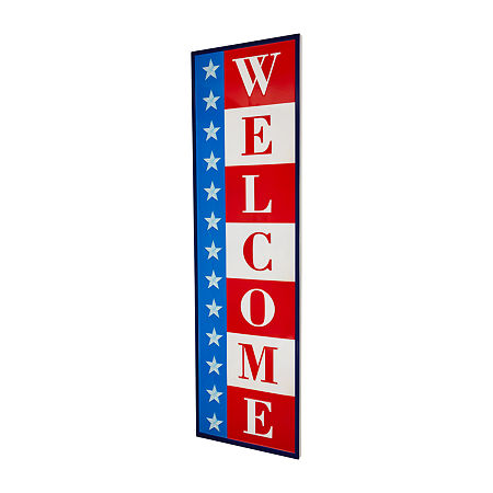 Northlight Americana Welcome Porch Sign, One Size, Red