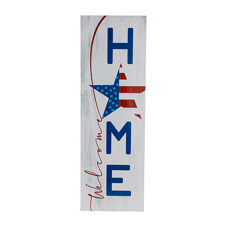 Northlight Welcome Home Porch Sign, One Size, White