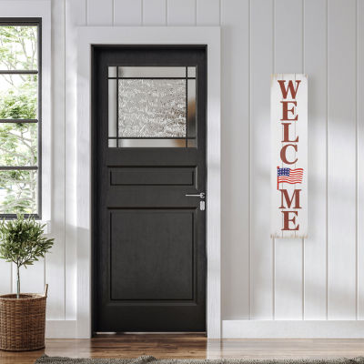 Northlight Welcome Usa Flag Porch Sign