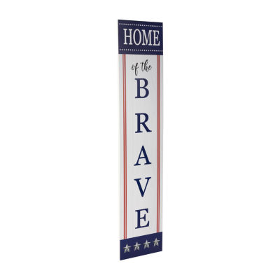 Northlight Home Of The Brave Porch Sign