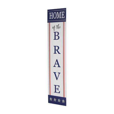 Northlight Home Of The Brave Porch Sign