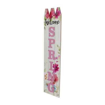 Northlight 40 In Welcome Floral Porch Sign