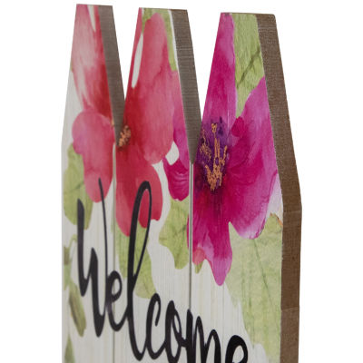 Northlight 40 In Welcome Floral Porch Sign