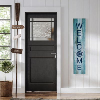 Northlight Weathered Coastal Welcome Porch Sign