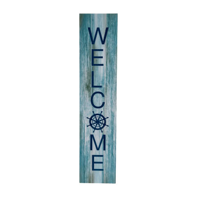 Northlight Weathered Coastal Welcome Porch Sign