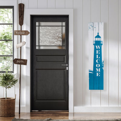 Northlight Weathered Lighthouse Welcome Porch Sign