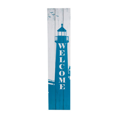 Northlight Weathered Lighthouse Welcome Porch Sign