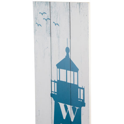 Northlight Weathered Lighthouse Welcome Porch Sign