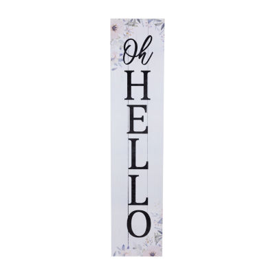 Northlight Floral Oh Hello Porch Sign