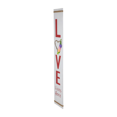 Northlight Love Lives Here Valentines Day Porch Sign