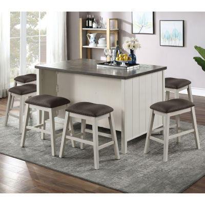 Lunardi 7-pc. Counter Height Rectangular Dining Set